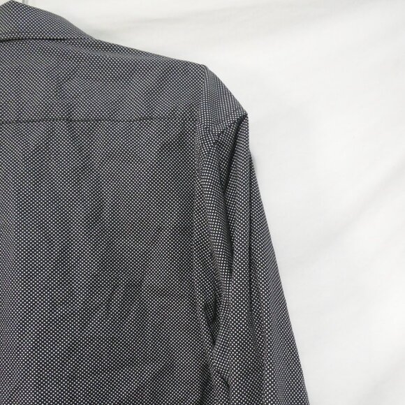 SOUL OF LONDON | 18.5 XXL | Classic Black Dot Patterned Long Sleeve Dress Shirt - Picture 11 of 14